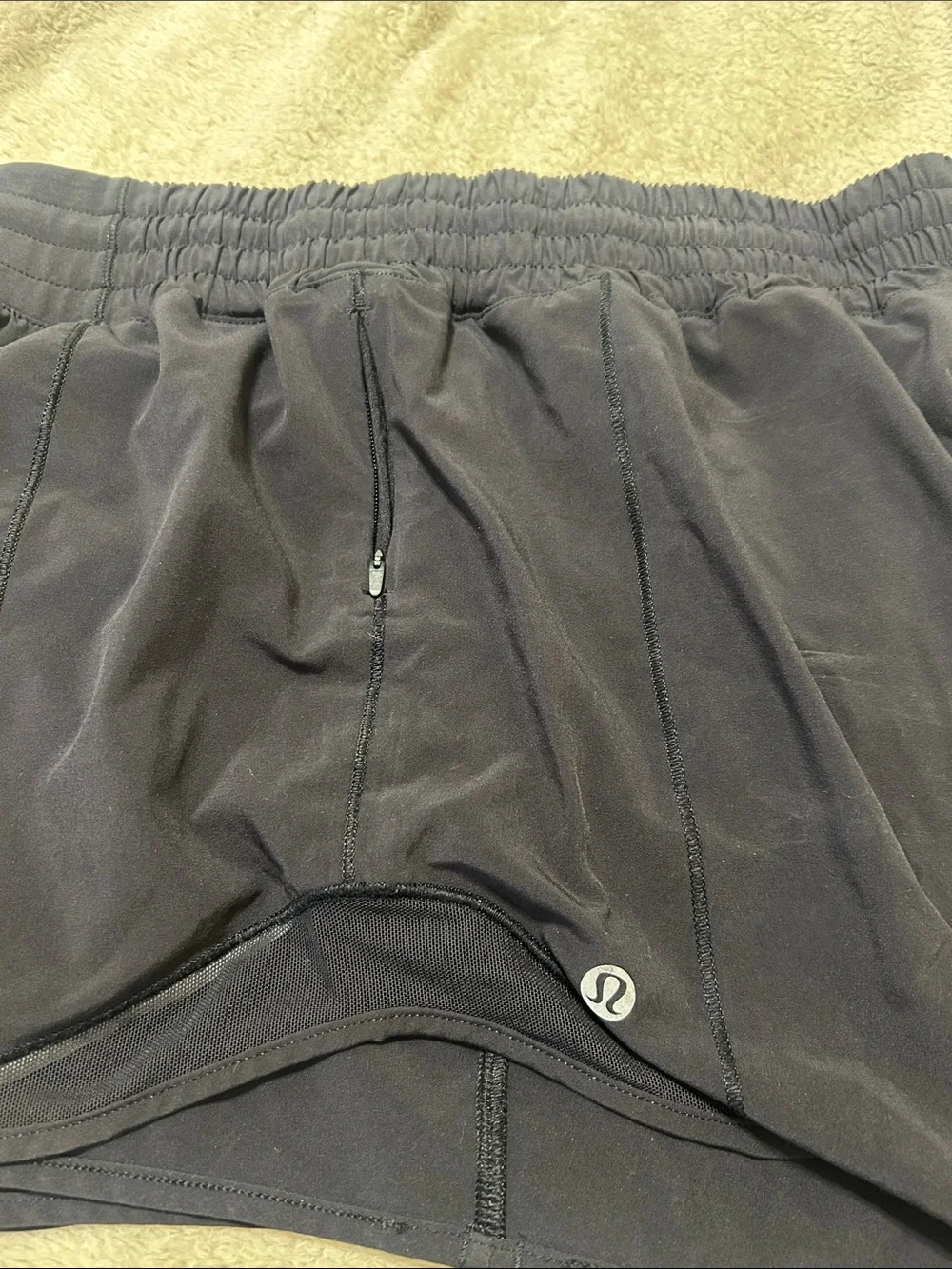lululemon athletica Black Layered Running Shorts